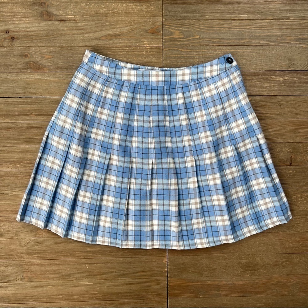 NWT Urban Outfitters Mary Plaid Pleated Mini Skirt